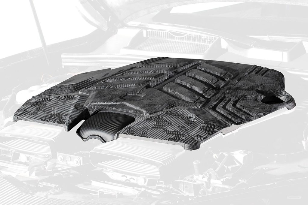 ฝาครอบเครื่องยนต์ Carbon Fiber Lamborghini Urus SE ทรง TOPCAR R\’Evo Carbon Edition