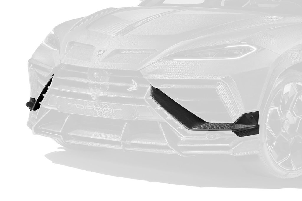 กันชนหน้า Carbon Fiber คาร์บอน Stealth Lamborghini Urus SE ทรง TOPCAR R\’Evo Stealth Edition 2 ชิ้น