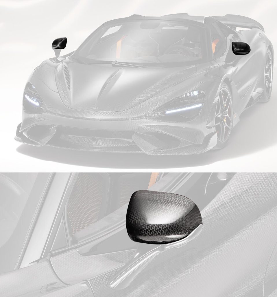 กระจกมองข้าง Carbon Fiber McLaren 765LT Spider ทรง TOPCAR Carbon Edition 2 ชิ้น