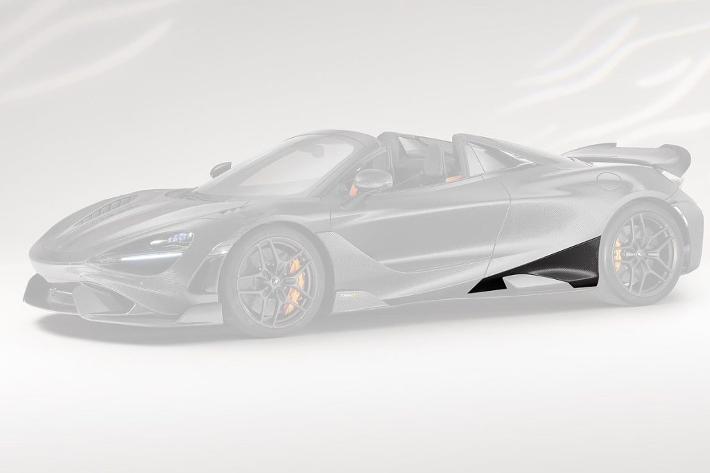 แก้มข้างหลัง Carbon Fiber ส่วนล่าง McLaren 765LT Spider ทรง TOPCAR Carbon Edition 2 ชิ้น