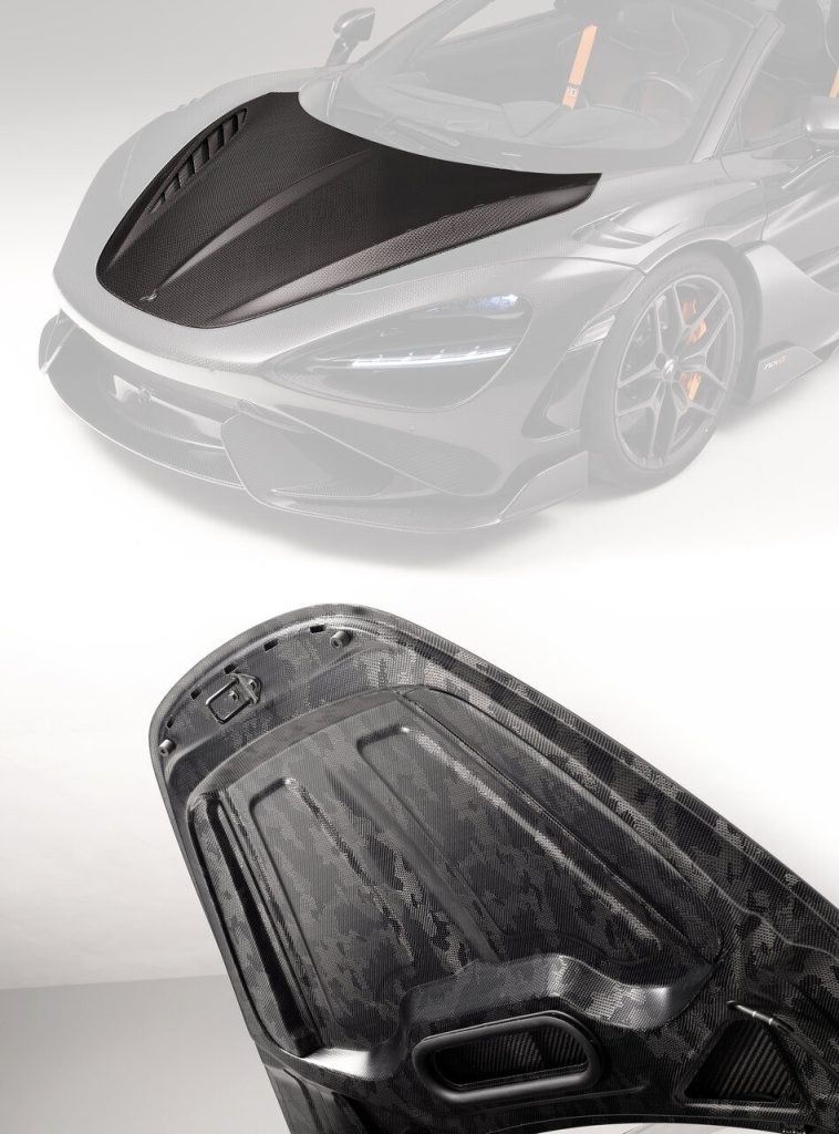 ฝากระโปรงหน้า Carbon Fiber McLaren 765LT Spider ทรง TOPCAR Carbon Edition