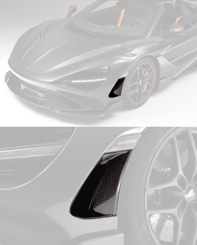 ช่องระบายอากาศ Carbon Fiber McLaren 765LT Spider ทรง TOPCAR Carbon Edition 2 ชิ้น (Bumper Vents)