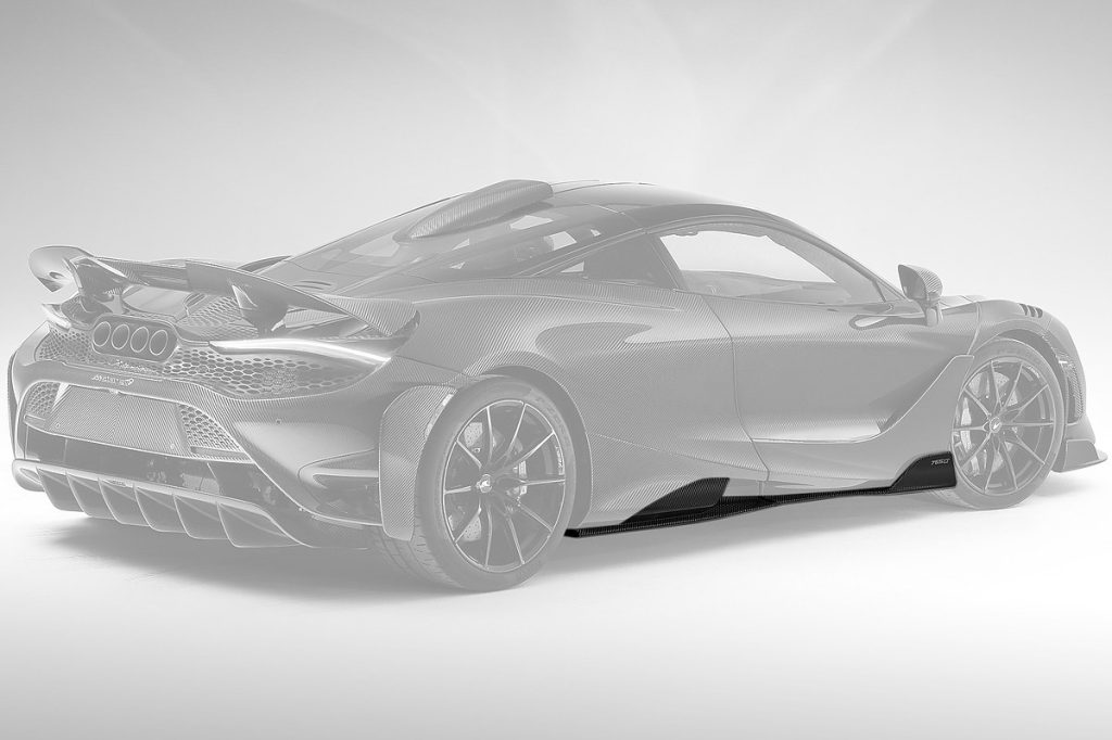 สเกิร์ตข้าง Carbon Fiber ส่วนล่าง McLaren 765LT Coupe ทรง TOPCAR Carbon Edition 2 ชิ้น