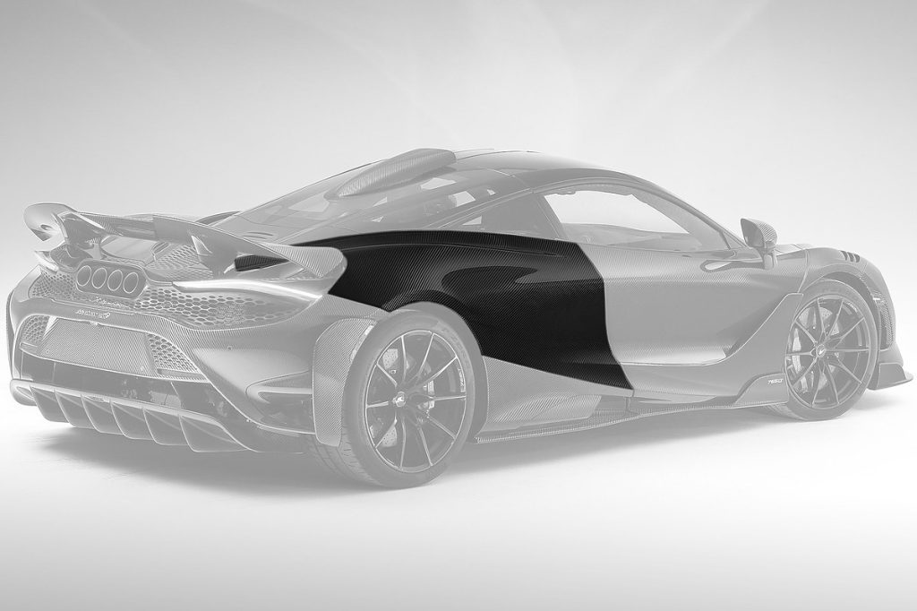 แก้มข้างหลัง Carbon Fiber McLaren 765LT Coupe ทรง TOPCAR Carbon Edition 2 ชิ้น