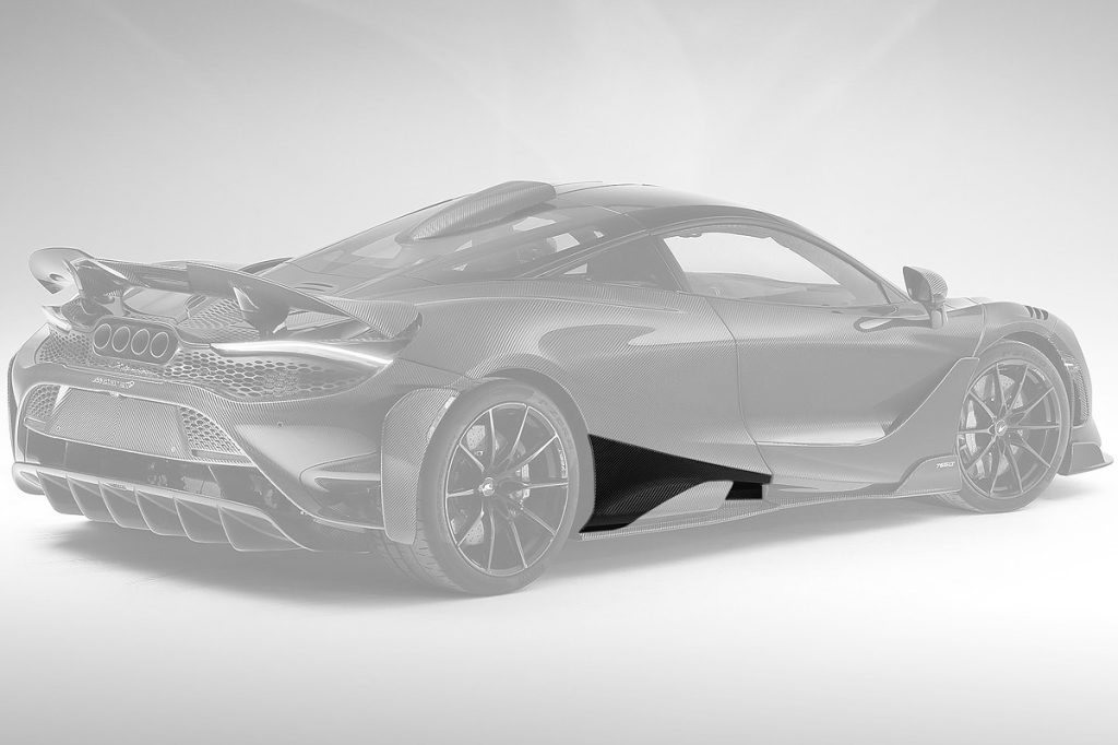 แก้มข้างหลัง Carbon Fiber ส่วนล่าง McLaren 765LT Coupe ทรง TOPCAR Carbon Edition 2 ชิ้น
