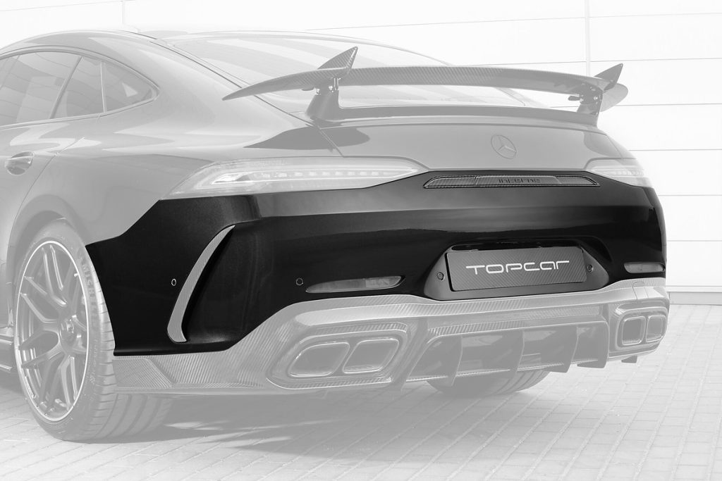 กันชนหลัง Carbon Fiber MERCEDES BENZ X290 AMG GT 4-Door ทรง TOPCAR INFERNO