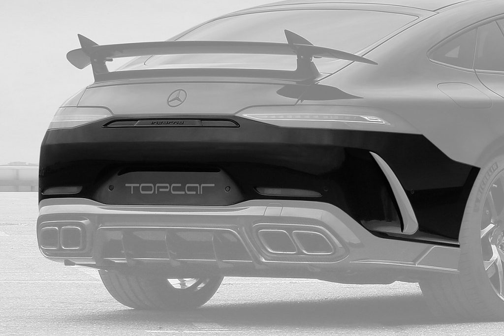 กันชนหลัง Carbon Fiber MERCEDES BENZ X290 AMG GT 4-Door แบบพ่นสี ทรง TOPCAR INFERNO