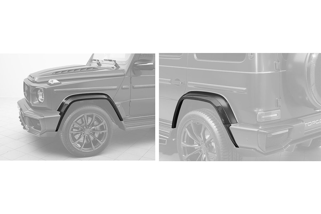 แก้มข้างหลัง Carbon Fiber MERCEDES BENZ W464 G-Class ทรง TOPCAR INFERNO 8 ชิ้น
