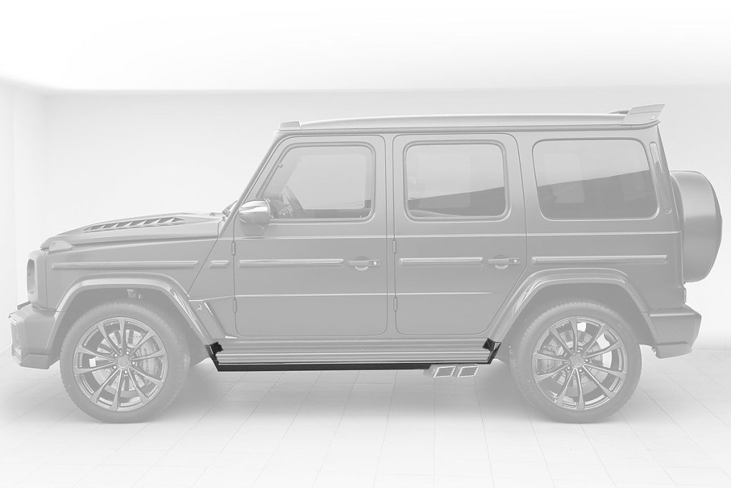สเกิร์ตข้าง Carbon Fiber MERCEDES BENZ W464 G-Class ทรง TOPCAR INFERNO 6 ชิ้น