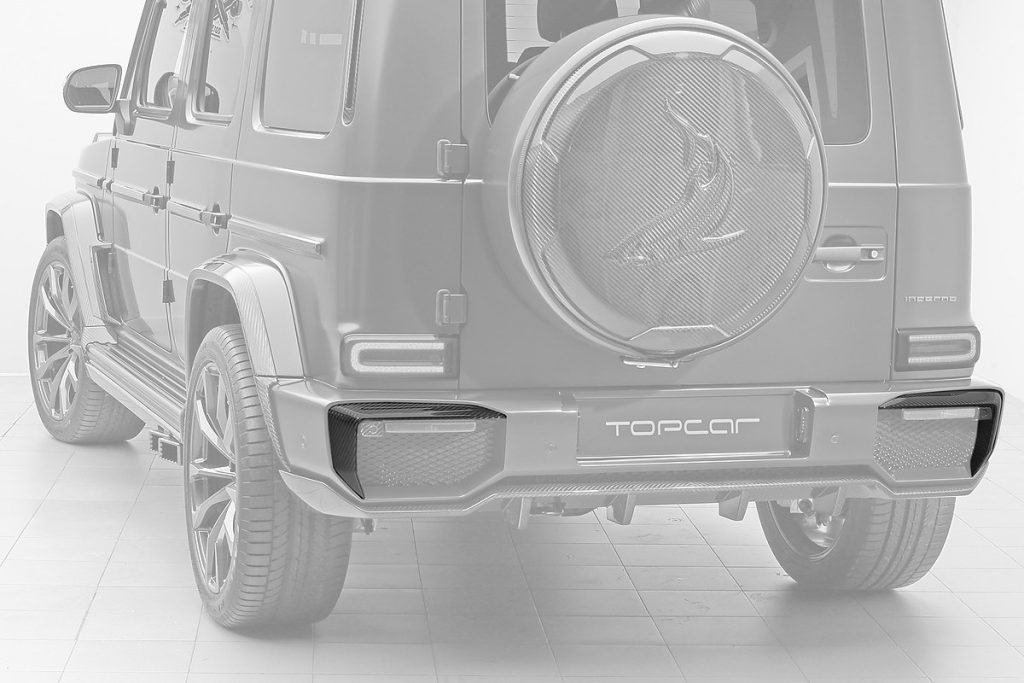 ลิ้นหลัง Carbon Fiber ซ้าย-ขวา MERCEDES BENZ W464 G-Class ทรง TOPCAR INFERNO