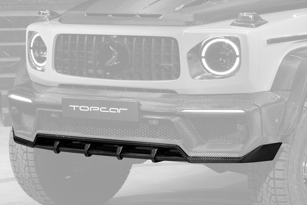 ลิ้นหน้า Carbon Fiber MERCEDES BENZ G63 4×4² ทรง TOPCAR INFERNO (Lip)