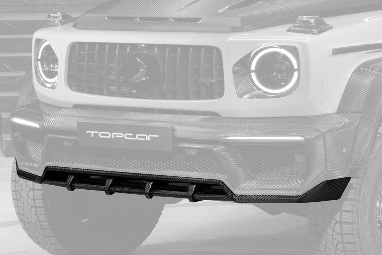 ลิ้นหน้า Carbon Fiber MERCEDES BENZ G63 4×4² ทรง TOPCAR INFERNO (Lip)