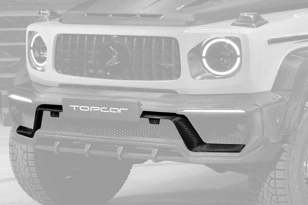 ลิ้นหน้า Carbon Fiber MERCEDES BENZ G63 4×4² ทรง TOPCAR INFERNO (Bumper Spoiler)