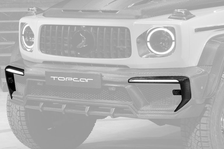 ลิ้นหน้า Carbon Fiber ซ้าย-ขวา MERCEDES BENZ G63 4×4² ทรง TOPCAR INFERNO