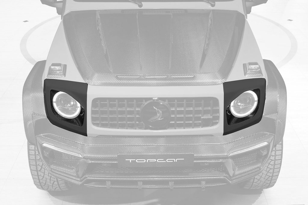 ไฟหน้า Carbon Fiber ฝาครอบ MERCEDES BENZ G63 4×4² ทรง TOPCAR INFERNO 2 ชิ้น