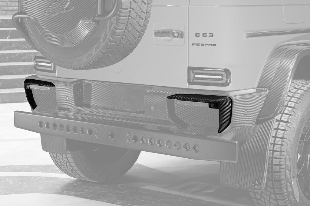 ลิ้นหลัง Carbon Fiber ซ้าย-ขวา MERCEDES BENZ G63 4×4² ทรง TOPCAR INFERNO