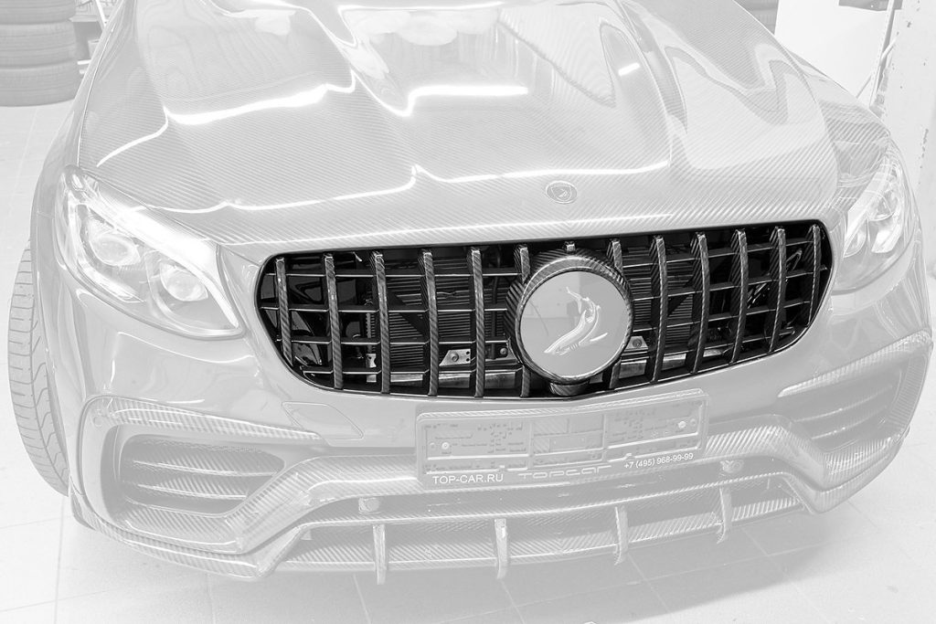 กระจังหน้า Carbon Fiber MERCEDES BENZ C253 GLC Coupe ทรง TOPCAR INFERNO