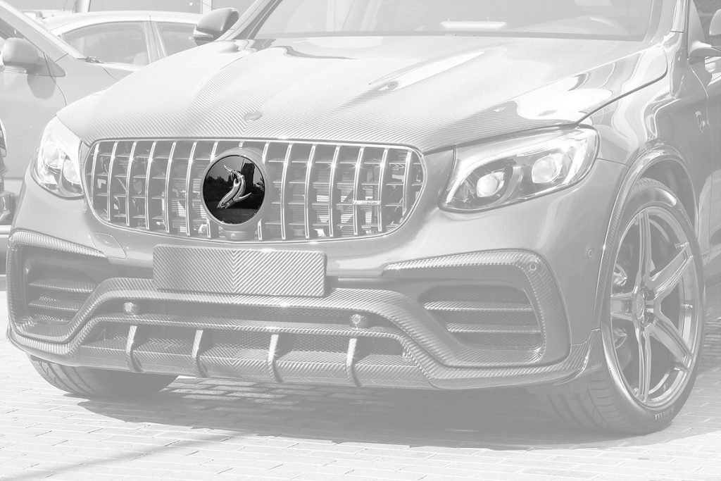 กระจังหน้า ลาย Shark ตัวกลาง MERCEDES BENZ C253 GLC Coupe ทรง TOPCAR INFERNO