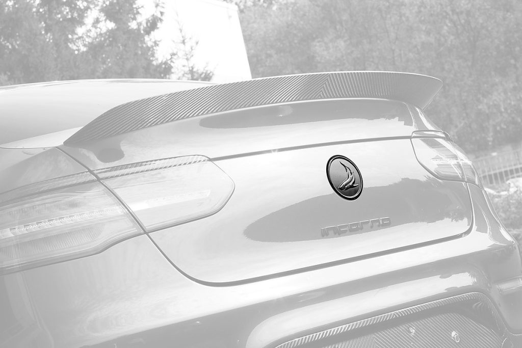 โลโก้ Carbon Fiber ลาย Shark MERCEDES BENZ C253 GLC Coupe ทรง TOPCAR INFERNO