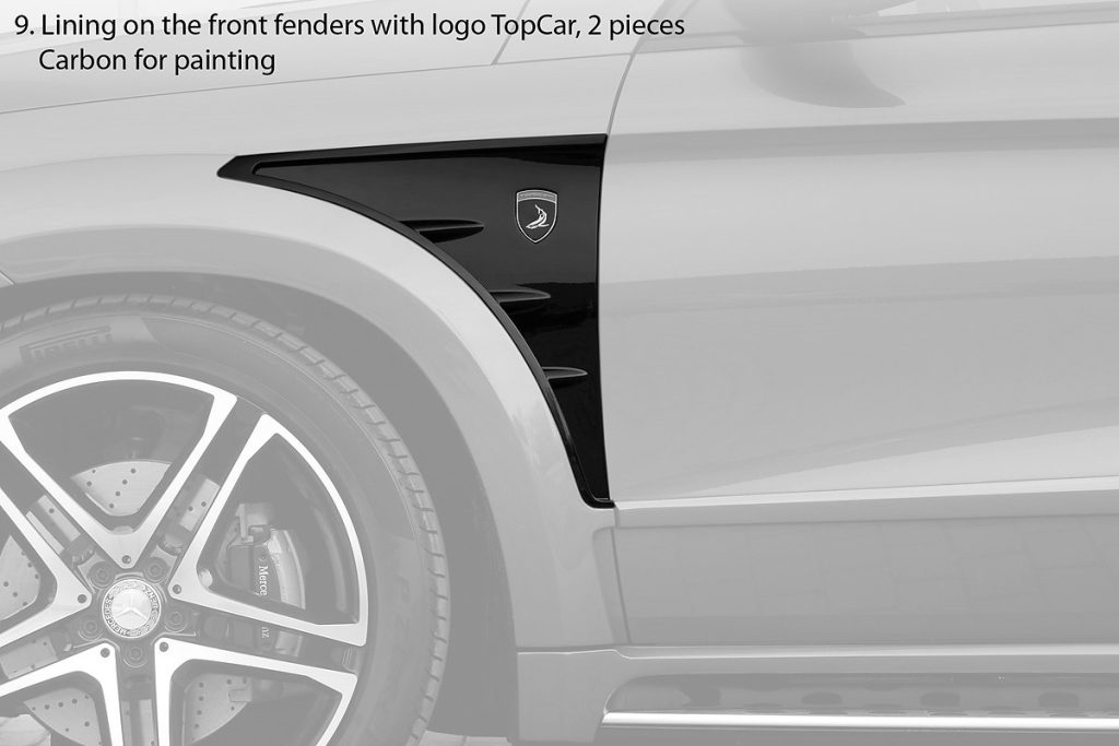 แก้มข้างหน้า MERCEDES BENZ C292 GLE Coupe ทรง TOPCAR INFERNO 2 ชิ้น (Lining Fenders Logo)