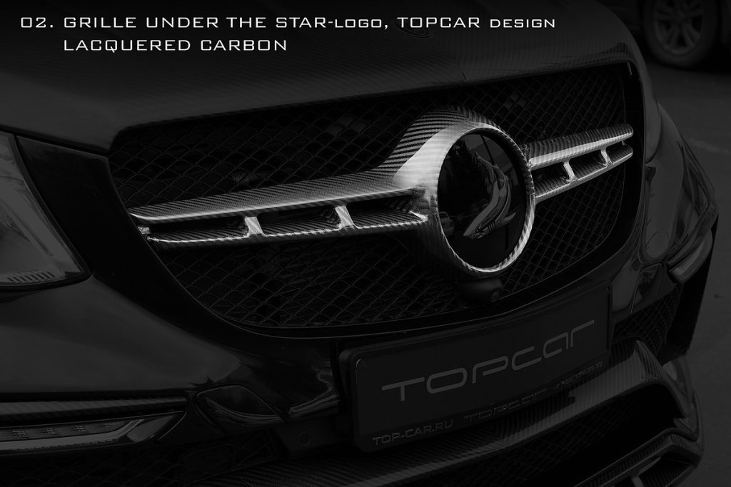 กระจังหน้า Carbon Fiber คาร์บอนเคลือบเงา MERCEDES BENZ C292 GLE Coupe ทรง TOPCAR INFERNO