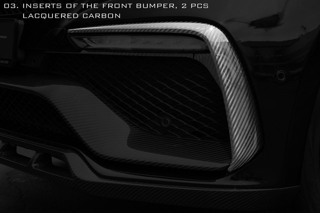 กันชนหน้า Carbon Fiber คาร์บอนเคลือบเงา MERCEDES BENZ C292 GLE Coupe ทรง TOPCAR INFERNO 2 ชิ้น