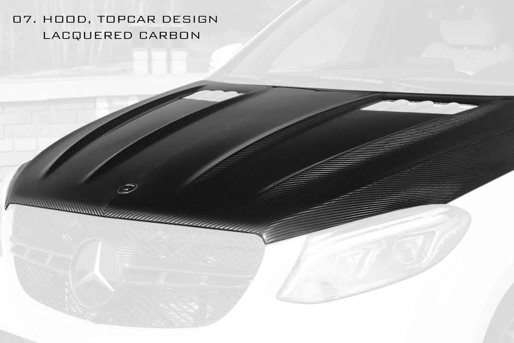 ฝากระโปรงหน้า Carbon Fiber คาร์บอนเคลือบเงา C292 GLE Coupe ทรง TOPCAR INFERNO