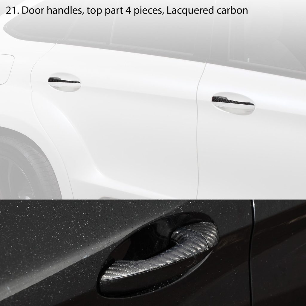 มือจับประตู Carbon Fiber ส่วนบน คาร์บอนเคลือบเงา MERCEDES BENZ C292 GLE Coupe ทรง TOPCAR INFERNO 4 ชิ้น