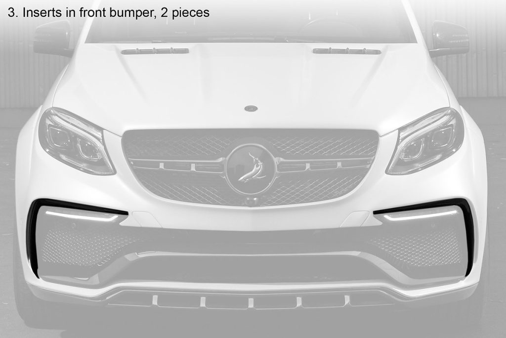 กันชนหน้า MERCEDES BENZ W166 GLE ทรง TOPCAR INFERNO 2 ชิ้น