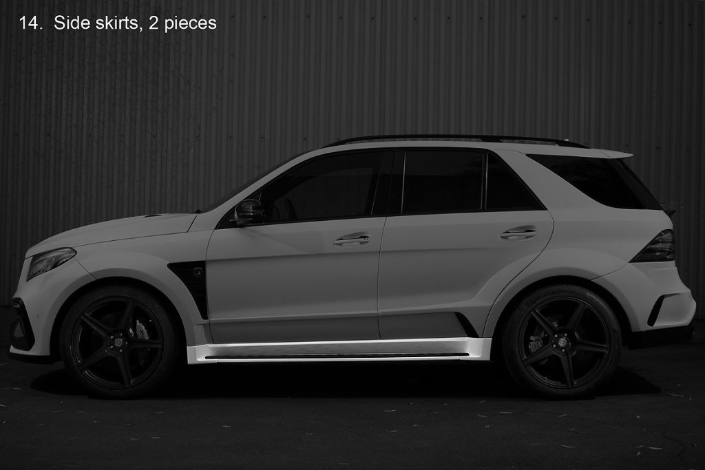 สเกิร์ตข้าง MERCEDES BENZ W166 GLE ทรง TOPCAR INFERNO 2 ชิ้น