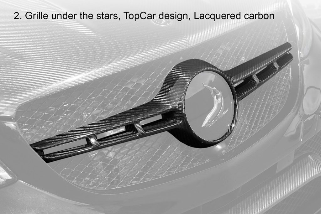 กระจังหน้า Carbon Fiber คาร์บอนเคลือบเงา MERCEDES BENZ W166 GLE ทรง TOPCAR INFERNO