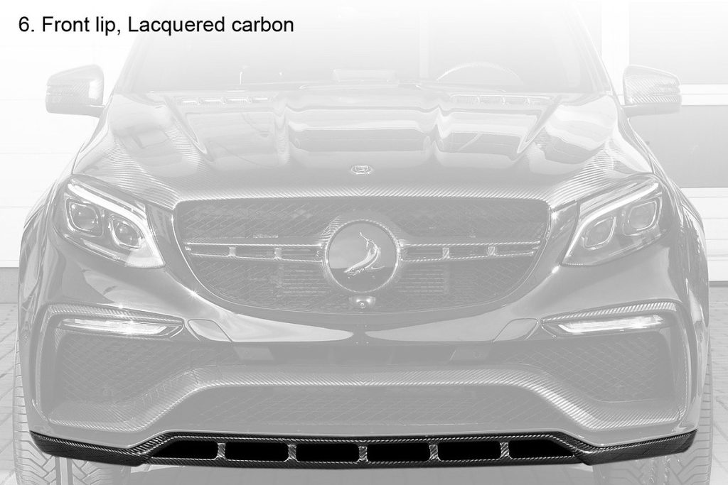 ลิ้นหน้า Carbon Fiber คาร์บอนเคลือบเงา MERCEDES BENZ W166 GLE ทรง TOPCAR INFERNO