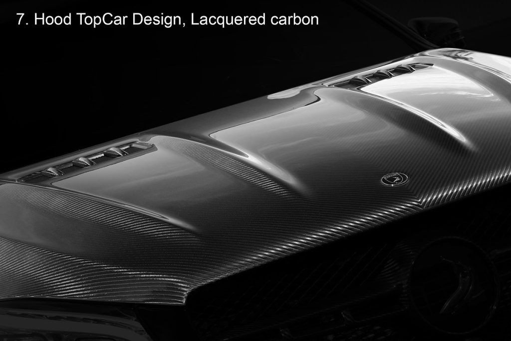 ฝากระโปรงหน้า Carbon Fiber คาร์บอนเคลือบเงา W166 GLE ทรง TOPCAR INFERNO