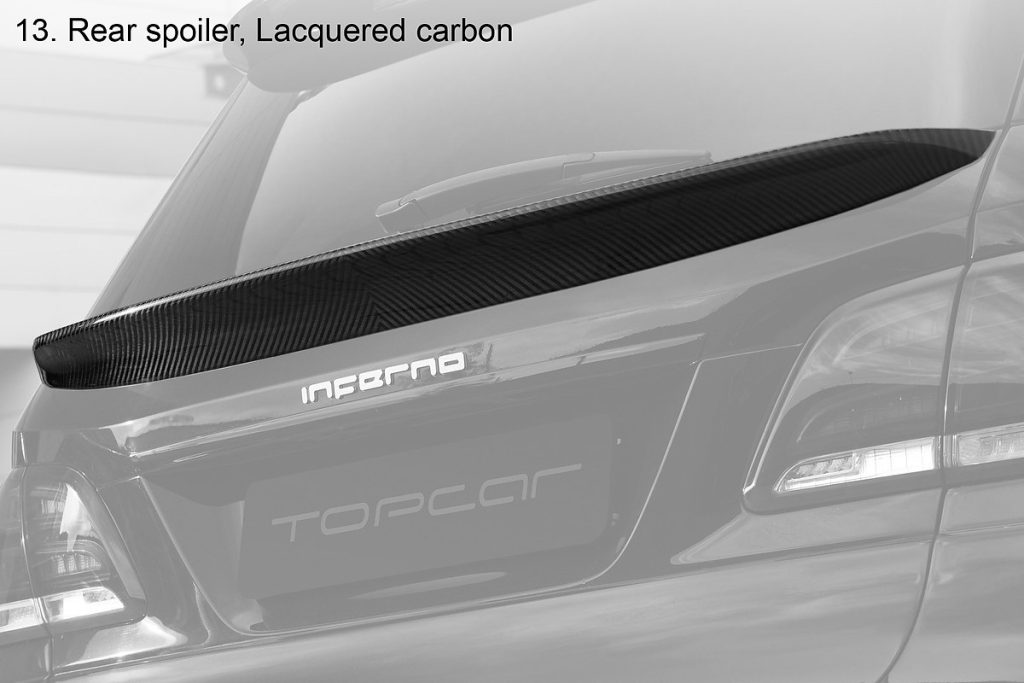 สปอยเลอร์ท้าย Carbon Fiber คาร์บอนเคลือบเงา MERCEDES BENZ W166 GLE ทรง TOPCAR INFERNO
