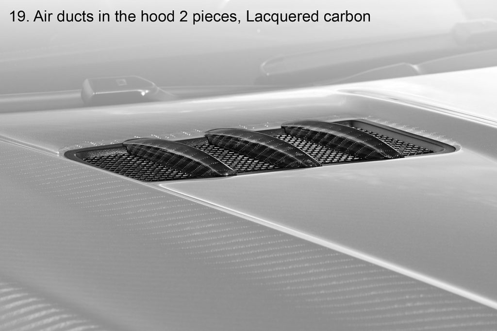 ช่องระบายอากาศ Carbon Fiber คาร์บอนเคลือบเงา MERCEDES BENZ W166 GLE ทรง TOPCAR INFERNO 2 ชิ้น