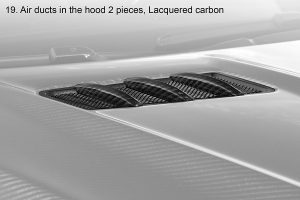Air Vents Carbon Fiber gloss carbon MERCEDES BENZ W166 GLE style TOPCAR INFERNO 2 pieces