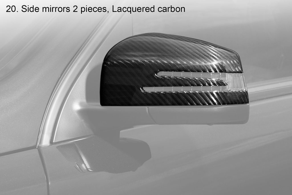 กระจกมองข้าง Carbon Fiber คาร์บอนเคลือบเงา MERCEDES BENZ W166 GLE ทรง TOPCAR INFERNO 2 ชิ้น