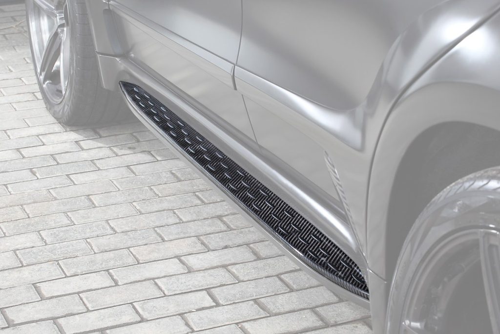 สเกิร์ตข้าง Carbon Fiber คาร์บอนเคลือบเงา MERCEDES BENZ W166 GLE ทรง TOPCAR INFERNO 2 ชิ้น