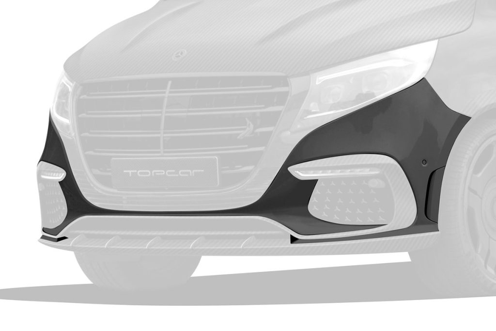 กันชนหน้า Carbon Fiber MERCEDES BENZ W447 V-Class Facelift แบบพ่นสี ทรง TOPCAR INFERNO