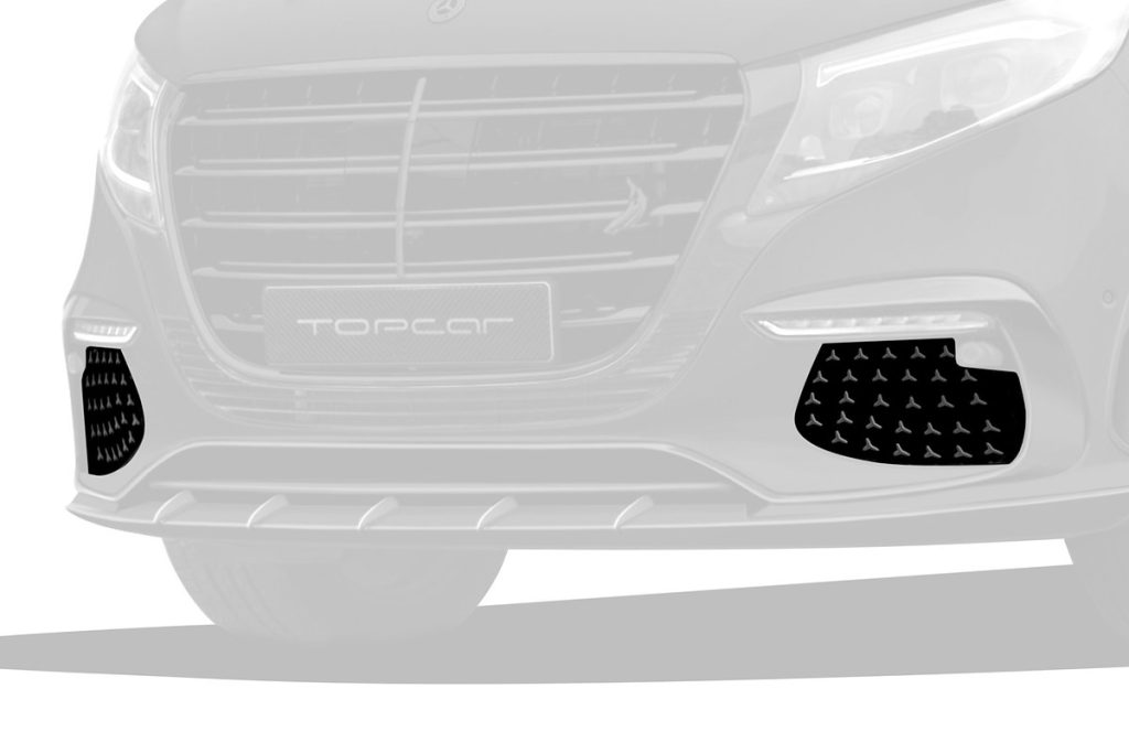 กระจังหน้า Carbon Fiber MERCEDES BENZ W447 V-Class Facelift แบบพ่นสี ทรง TOPCAR INFERNO 2 ชิ้น