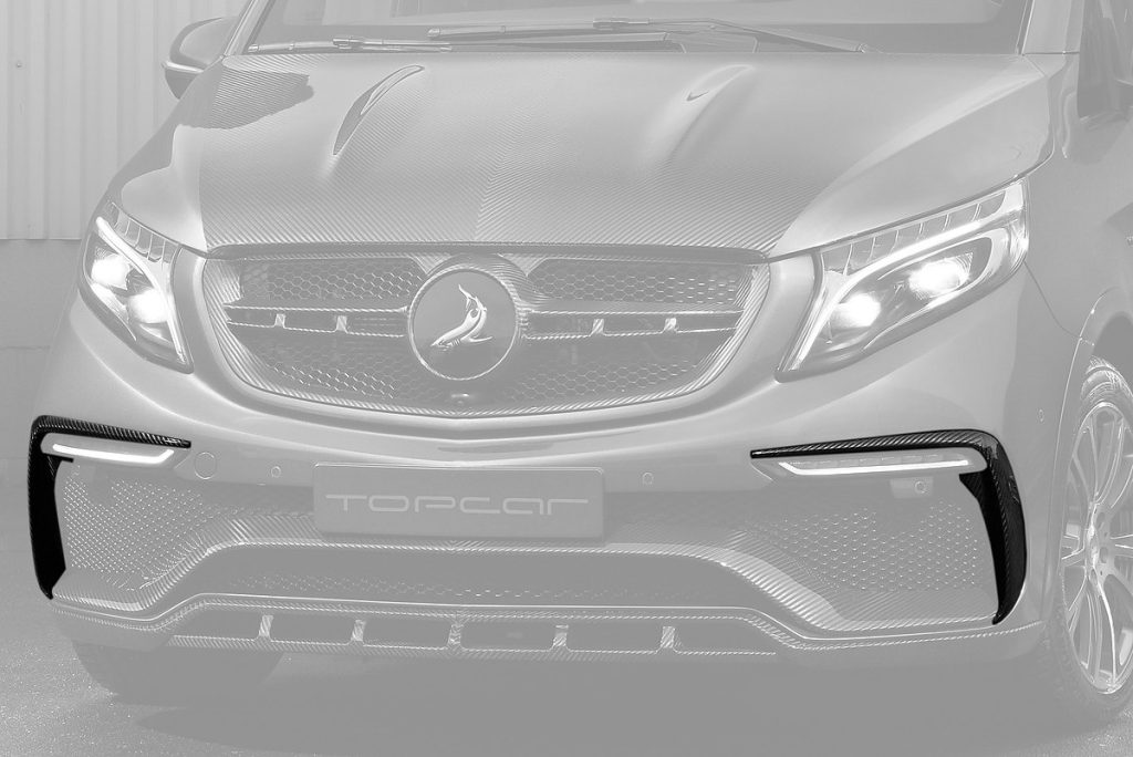 ตกแต่งภายนอก Carbon Fiber ชิ้นเสริม ซ้าย-ขวา MERCEDES BENZ W447 V-Class ทรง TOPCAR 2 ชิ้น