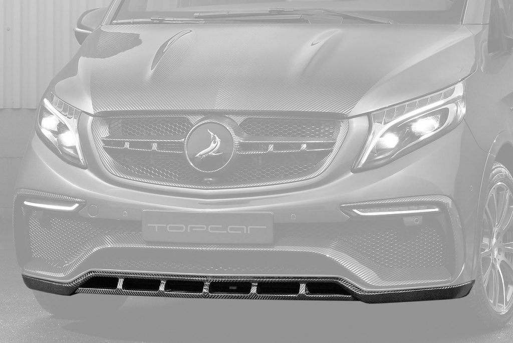 ลิ้นหน้า Carbon Fiber MERCEDES BENZ W447 V-Class ทรง TOPCAR