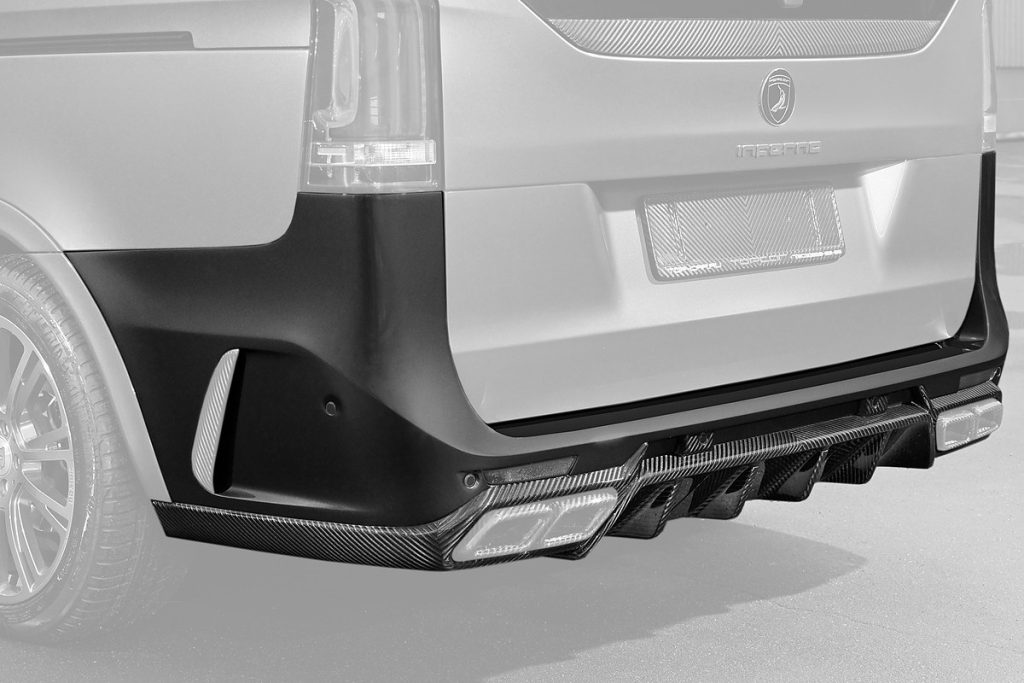 ดิฟฟิวเซอร์ท้าย Carbon Fiber MERCEDES BENZ W447 V-Class ทรง TOPCAR