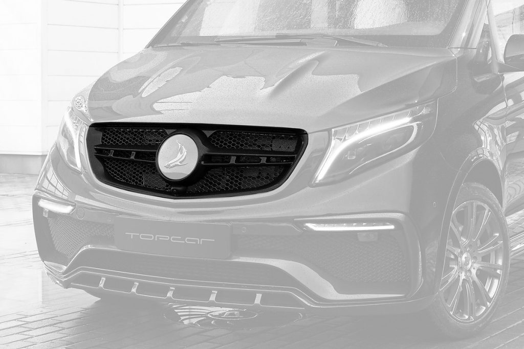 กระจังหน้า ตัวกลาง MERCEDES BENZ W447 V-Class แบบพ่นสี ทรง TOPCAR