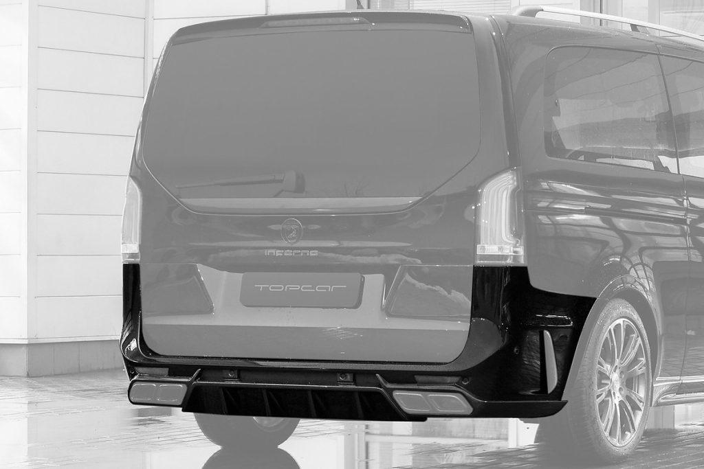 ดิฟฟิวเซอร์ท้าย MERCEDES BENZ W447 V-Class แบบพ่นสี ทรง TOPCAR