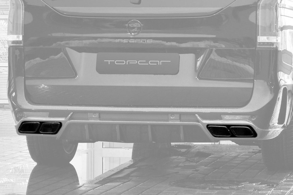 ปลายท่อ MERCEDES BENZ W447 V-Class แบบพ่นสี ทรง TOPCAR 2 ชิ้น