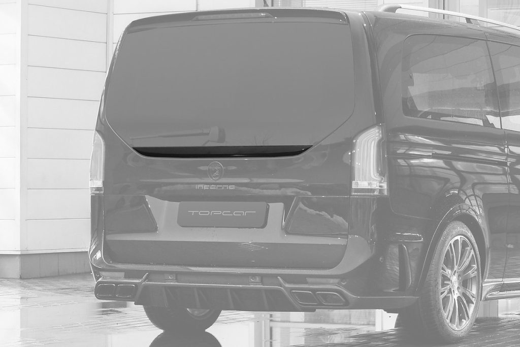 คิ้วประตู แผ่นปิด MERCEDES BENZ W447 V-Class แบบพ่นสี ทรง TOPCAR