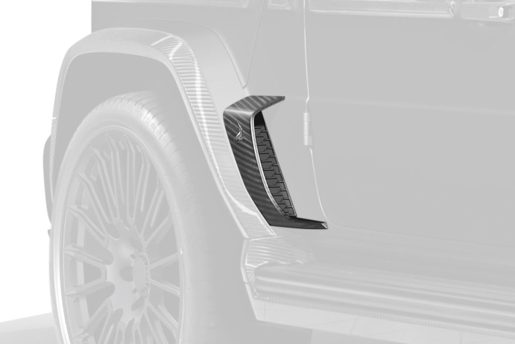 โลโก้ Carbon Fiber ลาย Shark MERCEDES BENZ W465 G-Class ทรง TOPCAR INFERNO 2 ชิ้น
