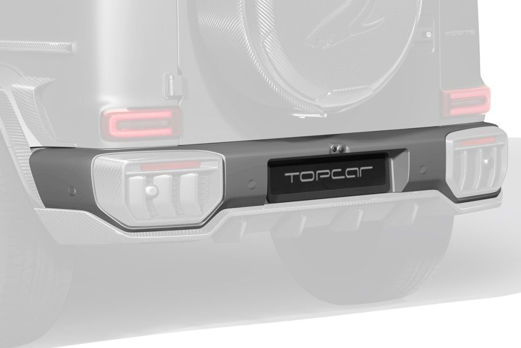 กันชนหลัง Carbon Fiber MERCEDES BENZ W465 G-Class แบบพ่นสี ทรง TOPCAR INFERNO