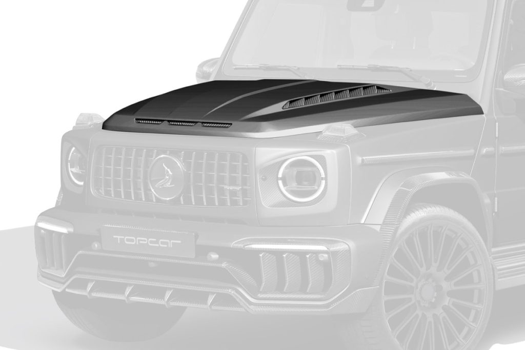 ฝากระโปรงหน้า Carbon Fiber W465 G-Class แบบพ่นสี ทรง TOPCAR INFERNO